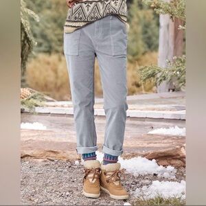 Driftwood Palmer Straight Leg High Rise Corduroy Pants Women’s 31 Cotton Gray